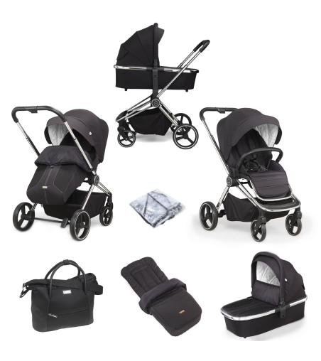 Pure Allegra Black Pram | Pure Model Baby Pram Sale- Sleek & Stylish
