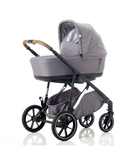 Uno+  single to baby and toddler pram - Pearl Grey