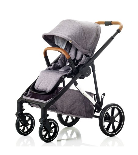 Uno+  single to baby and toddler pram - Pearl Grey