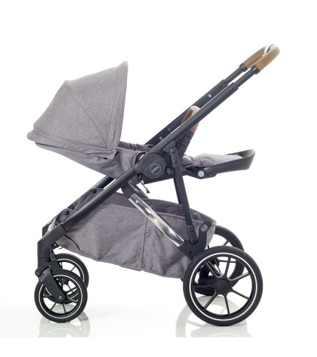 Uno+  single to baby and toddler pram - Pearl Grey