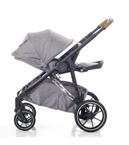 Uno+  single to baby and toddler pram - Pearl Grey